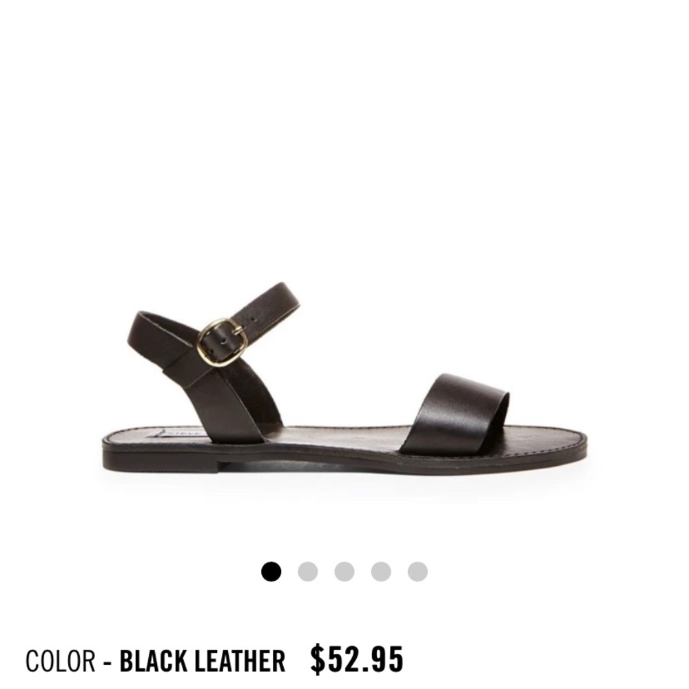 Donddi Black Leather Sandals